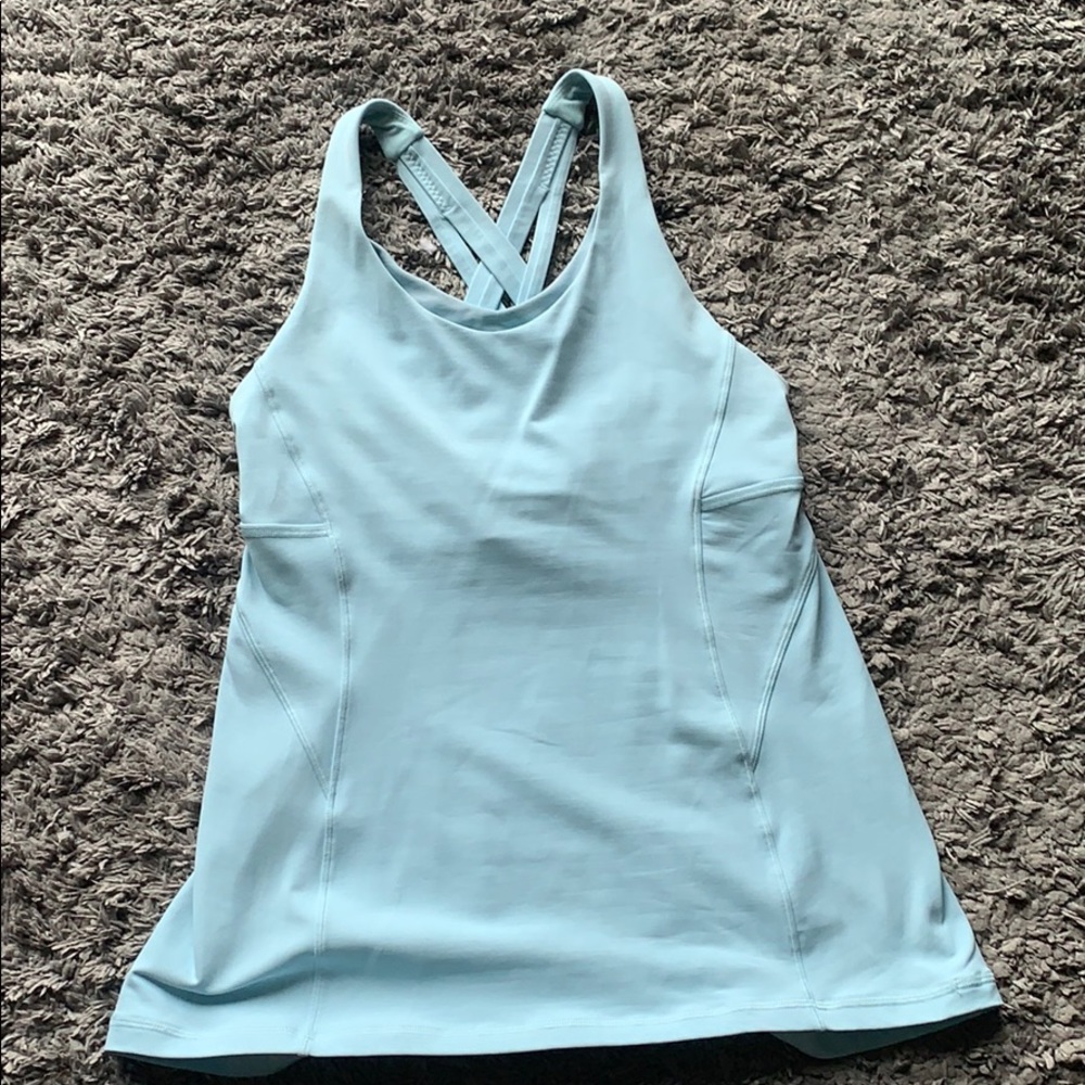 Lululemon Blue tank top with built in bra